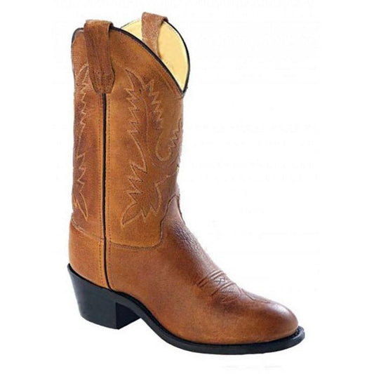 Old West Youth Cowboy Boot, Round Toe, 1129