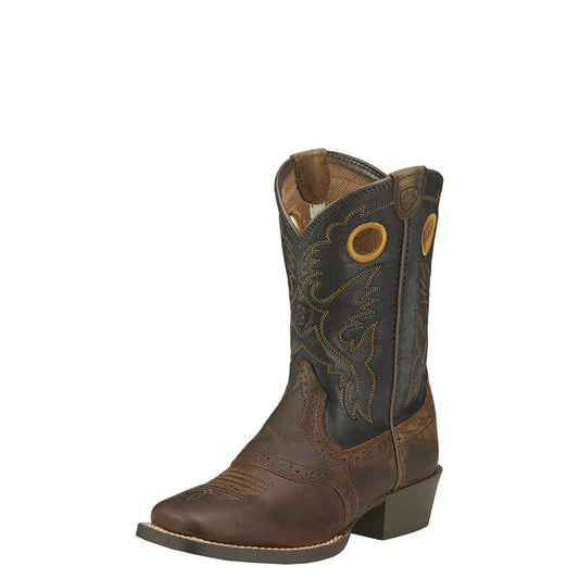 Ariat Youth Cowboy Boot, Square Toe, “Heritage Roughstock”, 10016239