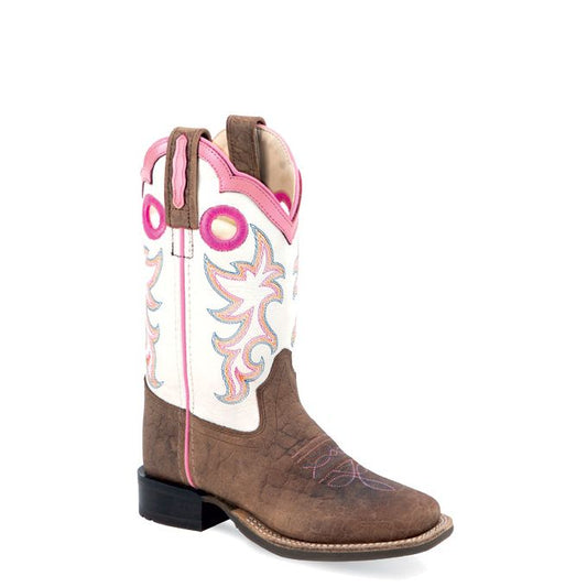 Old West Children Cowboy Boot, Print Square Toe, BSC1992