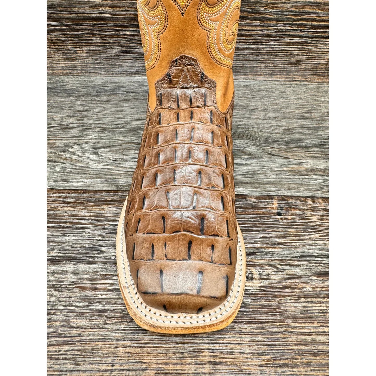 Old West Children Cowboy Boot, Alligator Print Square Toe, BSC1830