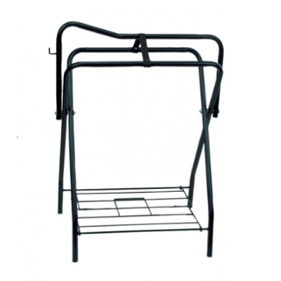 Folding Saddle Stand w/ Wheels Black