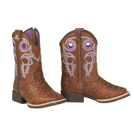 Twister Toddler Cowboy Boot, Leopard Print Square Toe, 443003502