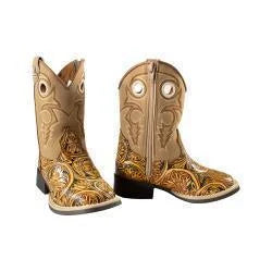 Twister Toddler Cowboy Boot, Tooled Square Toe, 443009708