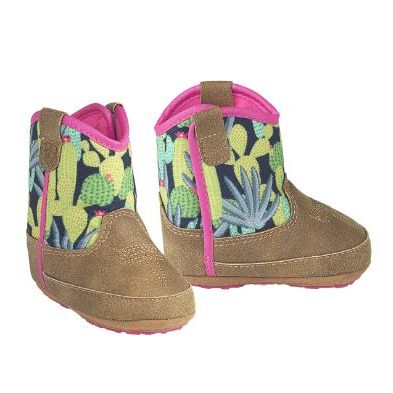 Ariat Lil Stompers Infant Baby Soft Cowboy Boot, Cactus, A442000908