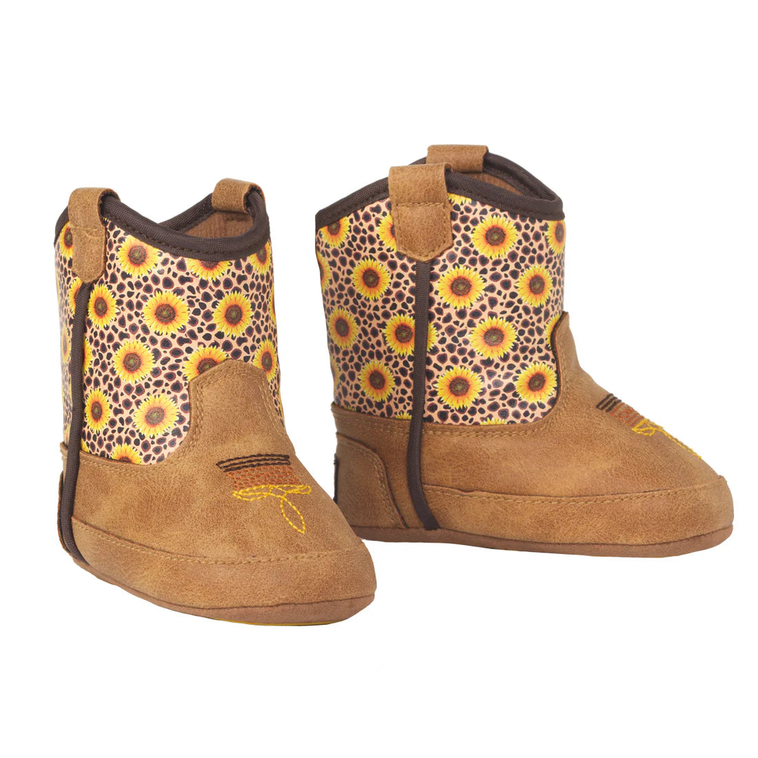 Twister Baby Buckers, Infant Baby Soft Cowboy Boot, Sunflower, 4428008