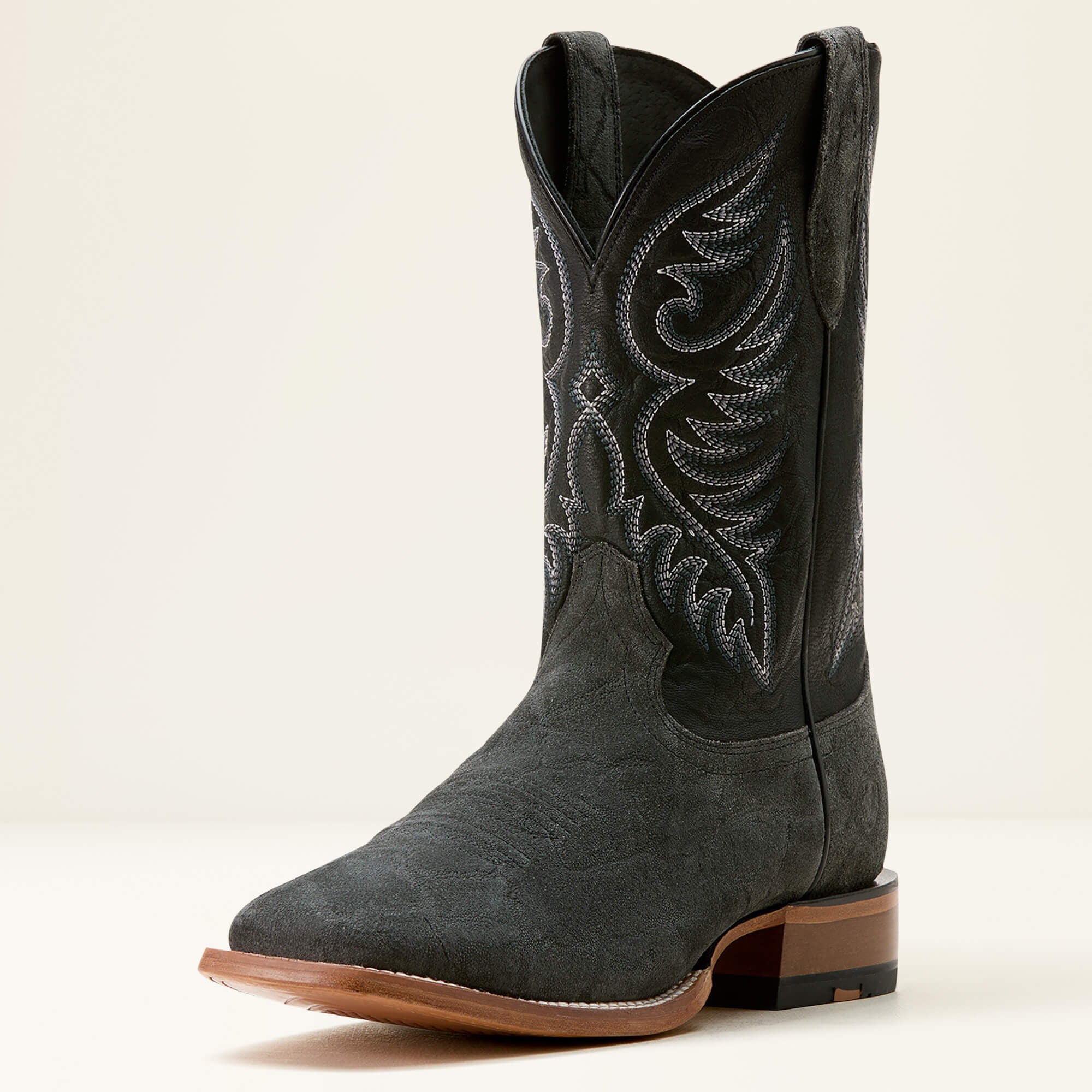 Ariat Men’s Western Boot, “Wiley”, Square Toe, Black Elephant 10053632