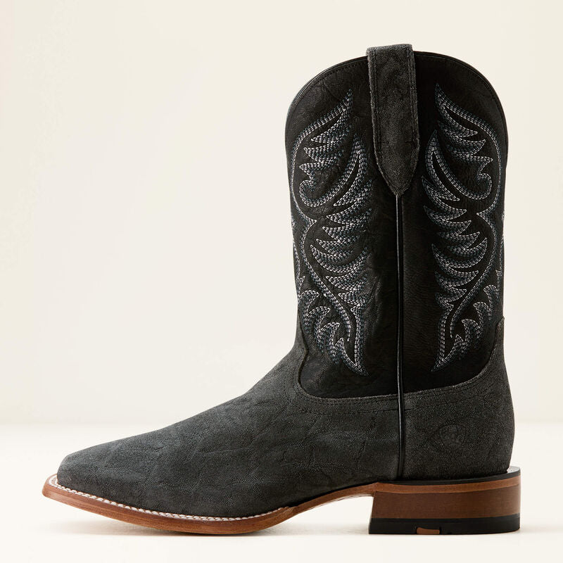Ariat Men’s Western Boot, “Wiley”, Square Toe, Black Elephant 10053632