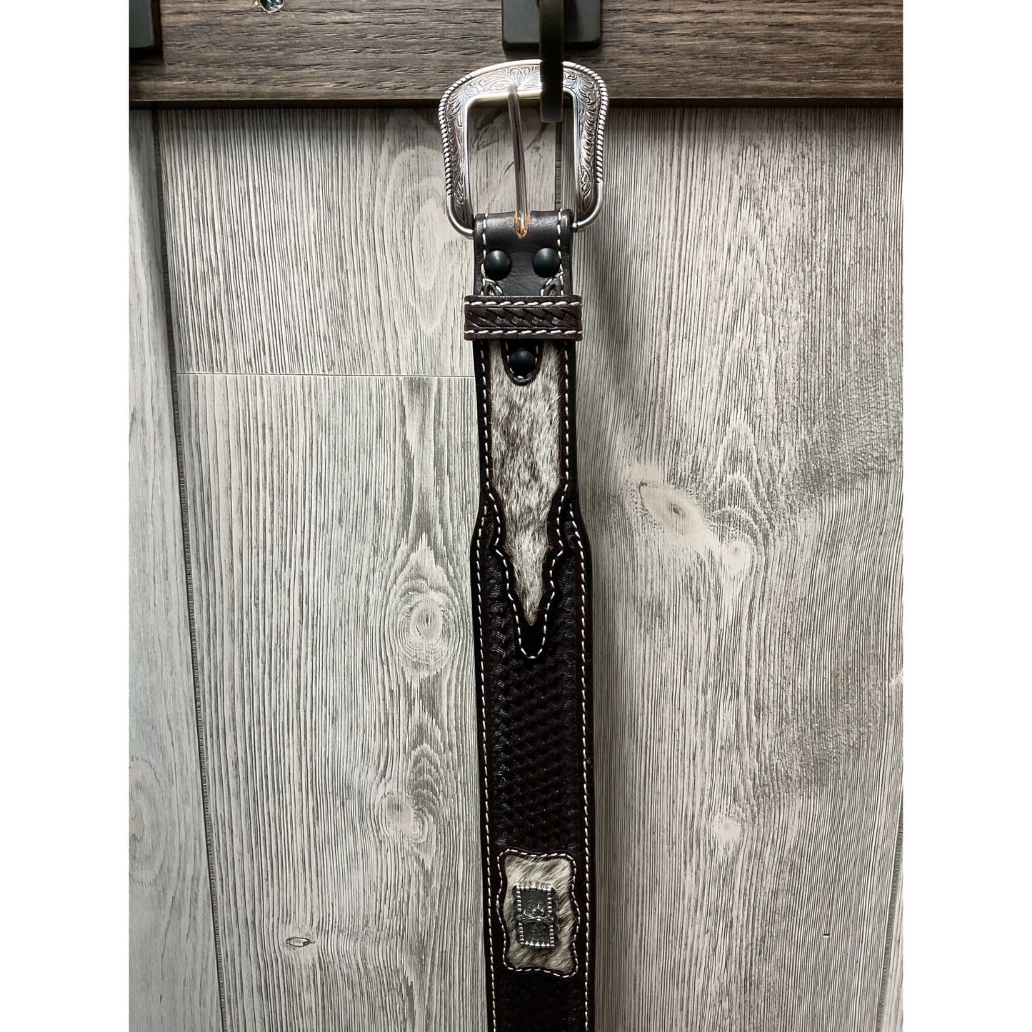 3D Belt Co Men’s Belt Cross Concho Basketweave - D100016002