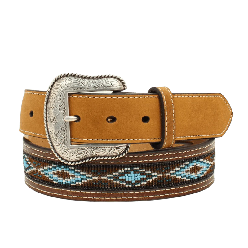 Nocona Men’s Medium Brown Diamond Beaded Belt N2413644