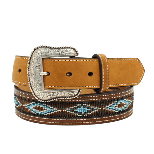 Nocona Men’s Medium Brown Diamond Beaded Belt N2413644