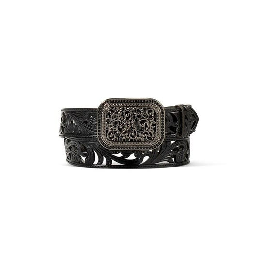 Ariat Ladies Belt Black Floral Filigree A1566701