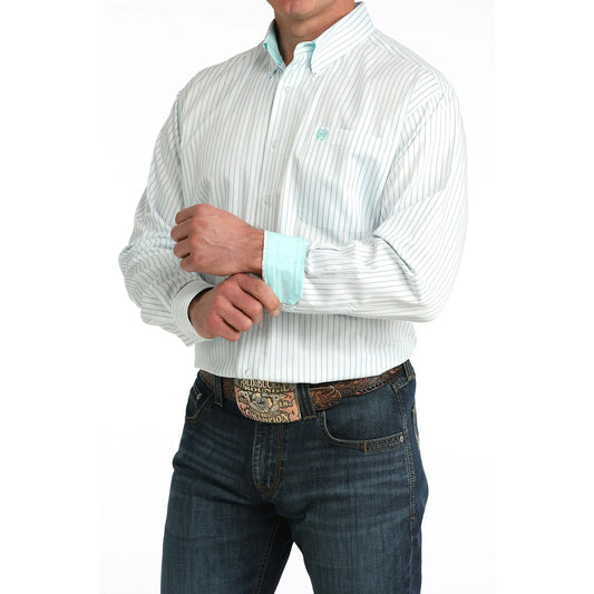 Cinch Men’s Button Down Western Shirt, White, MTW1106061
