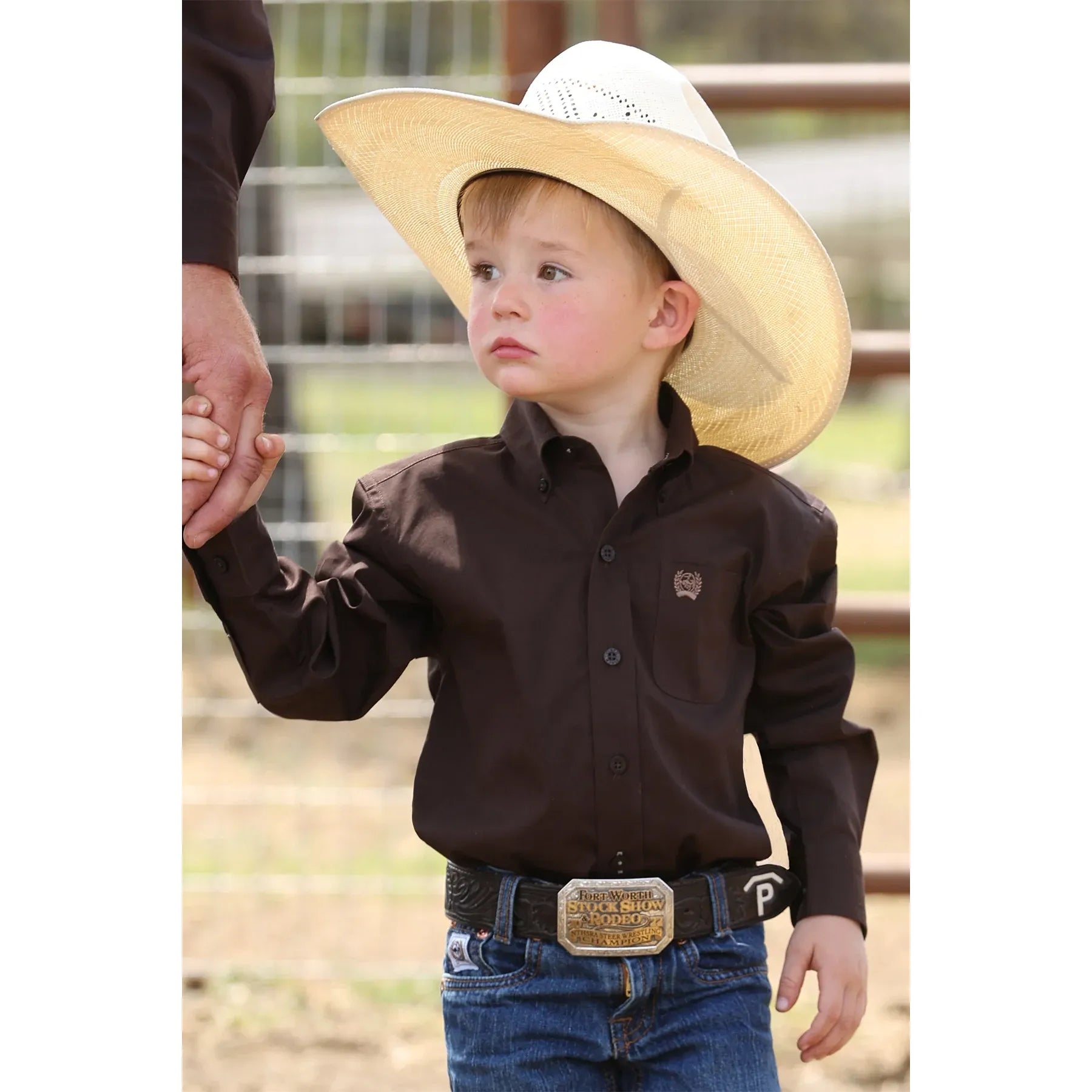 Cinch Toddler & Boy’s Western Shirt, Brown, Button Down - MTW7061408 & MTW7060408