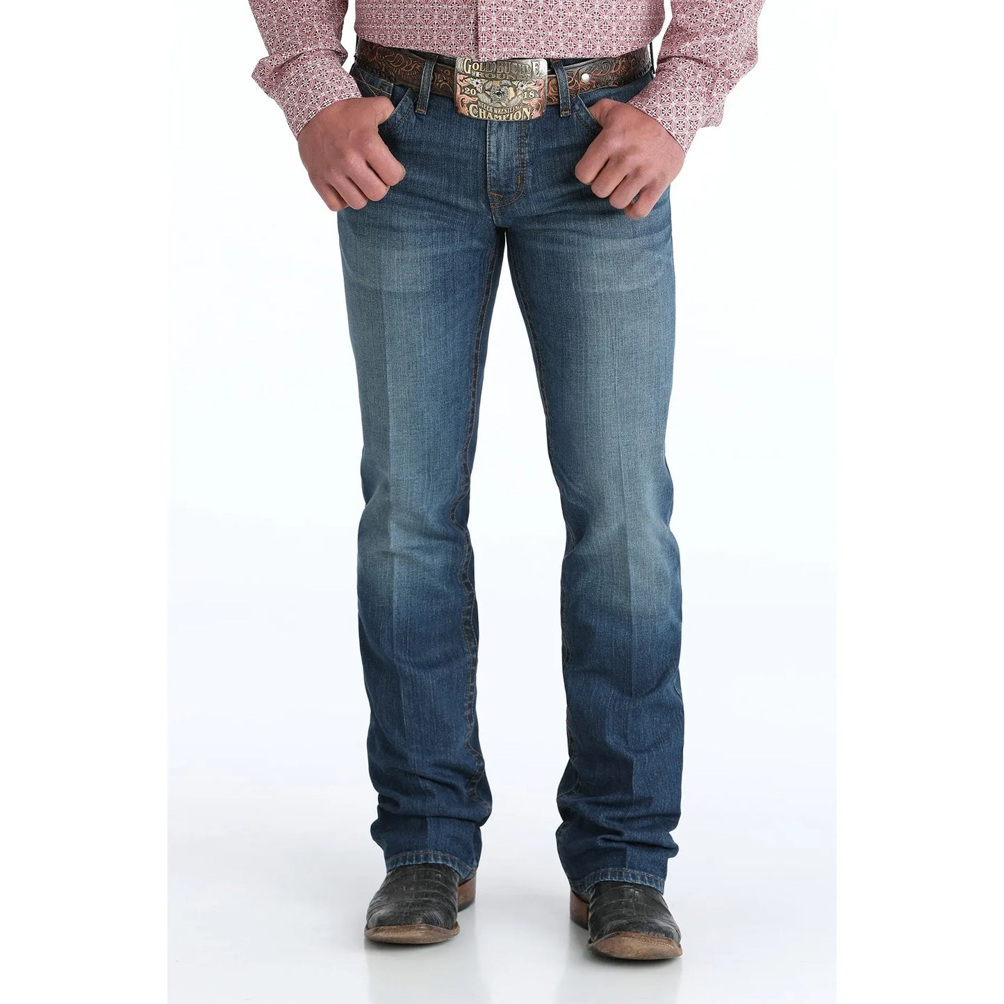 Cinch MEN'S Jean, Ian, Slim FIT, bootcut, Indigo, MB32936001