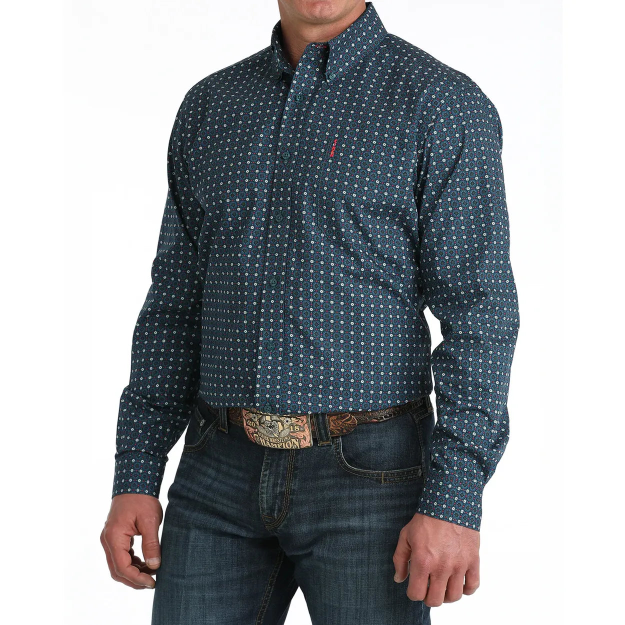 Cinch Men’s Modern Fit, Blue, Button Down Shirt - MTW1347150