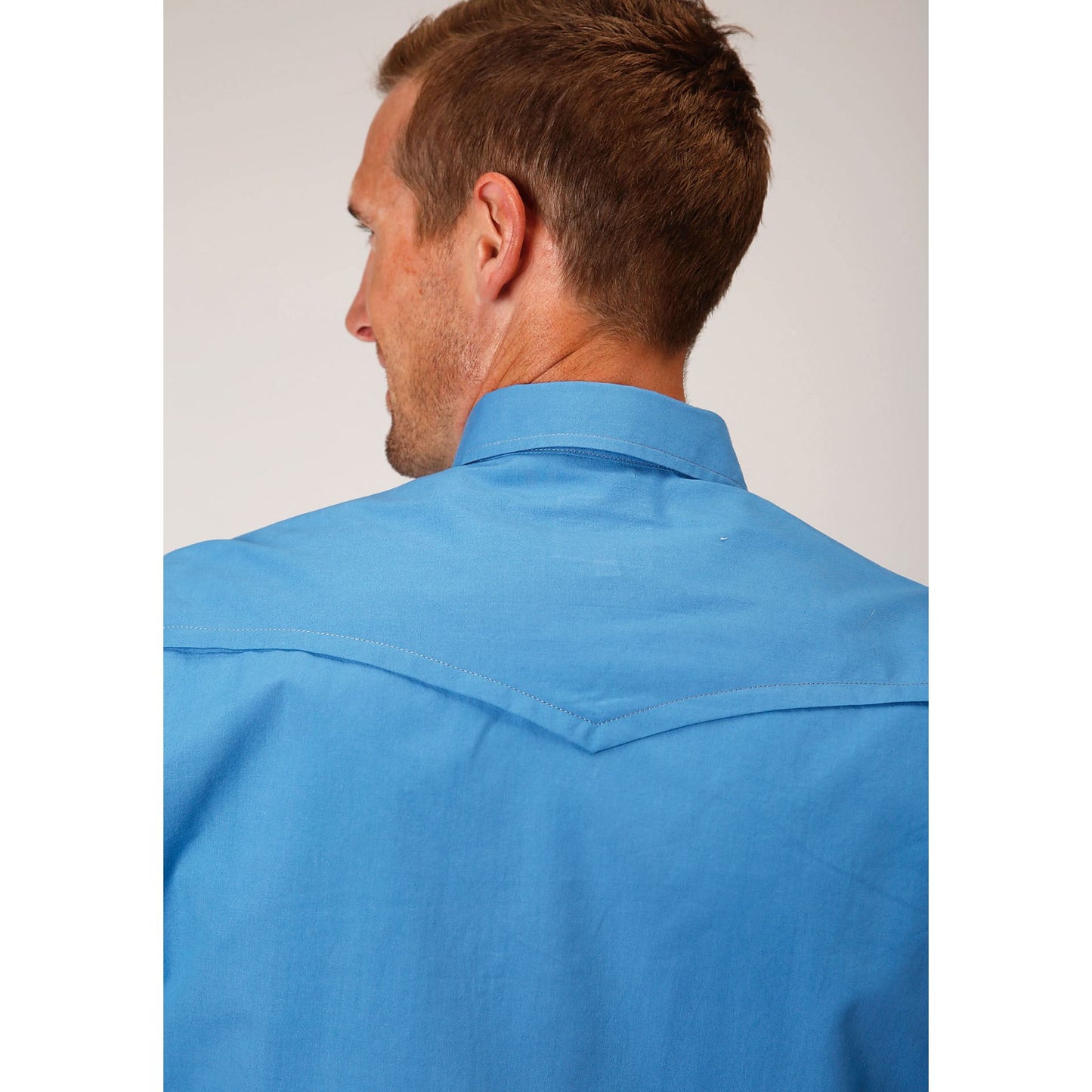 Roper Men’s Snap Shirt, Poplin, Blue 03-01-765-2109 & 03-01-265-2109