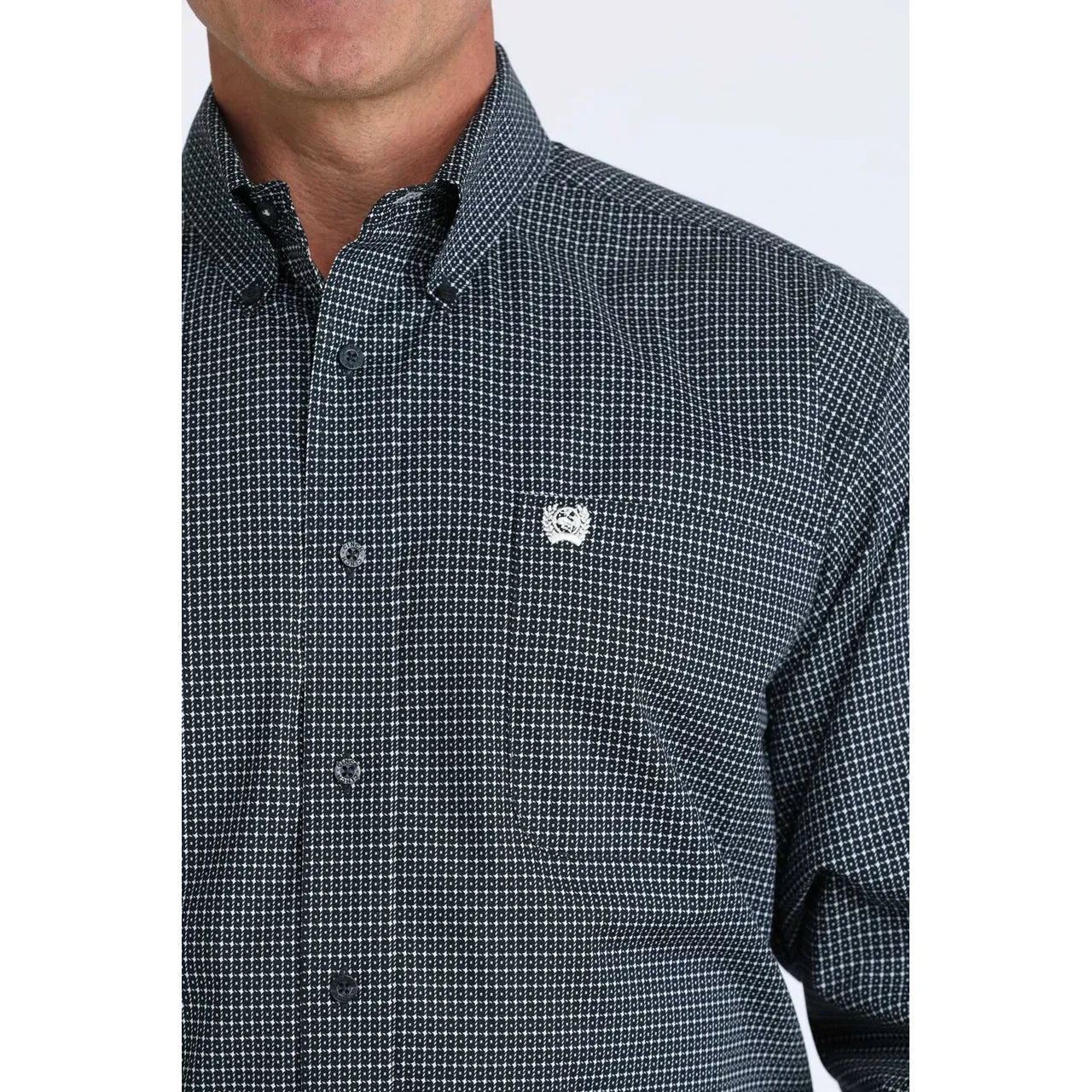 Cinch Men’s Button Down Western Shirt, Blue, Long Sleeve, MTW1106079