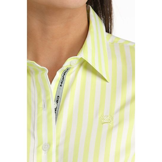 CINCH - Ladies Western Shirt, BUTTON-DOWN, Lime MSW9165087