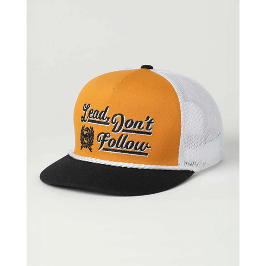 Mens Cinch Jeans SnapBack, Flat Brim - Gold MCC0600614