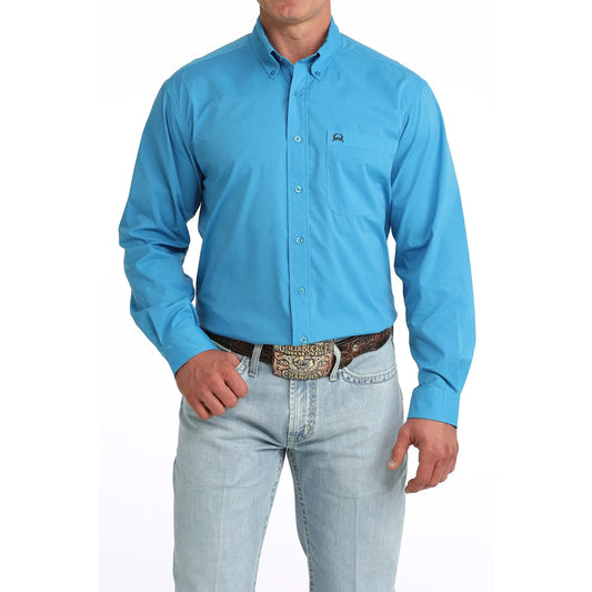 Cinch Men’s Arenaflex Shirt, Long Sleeve- Button Front, Blue MTW1724003