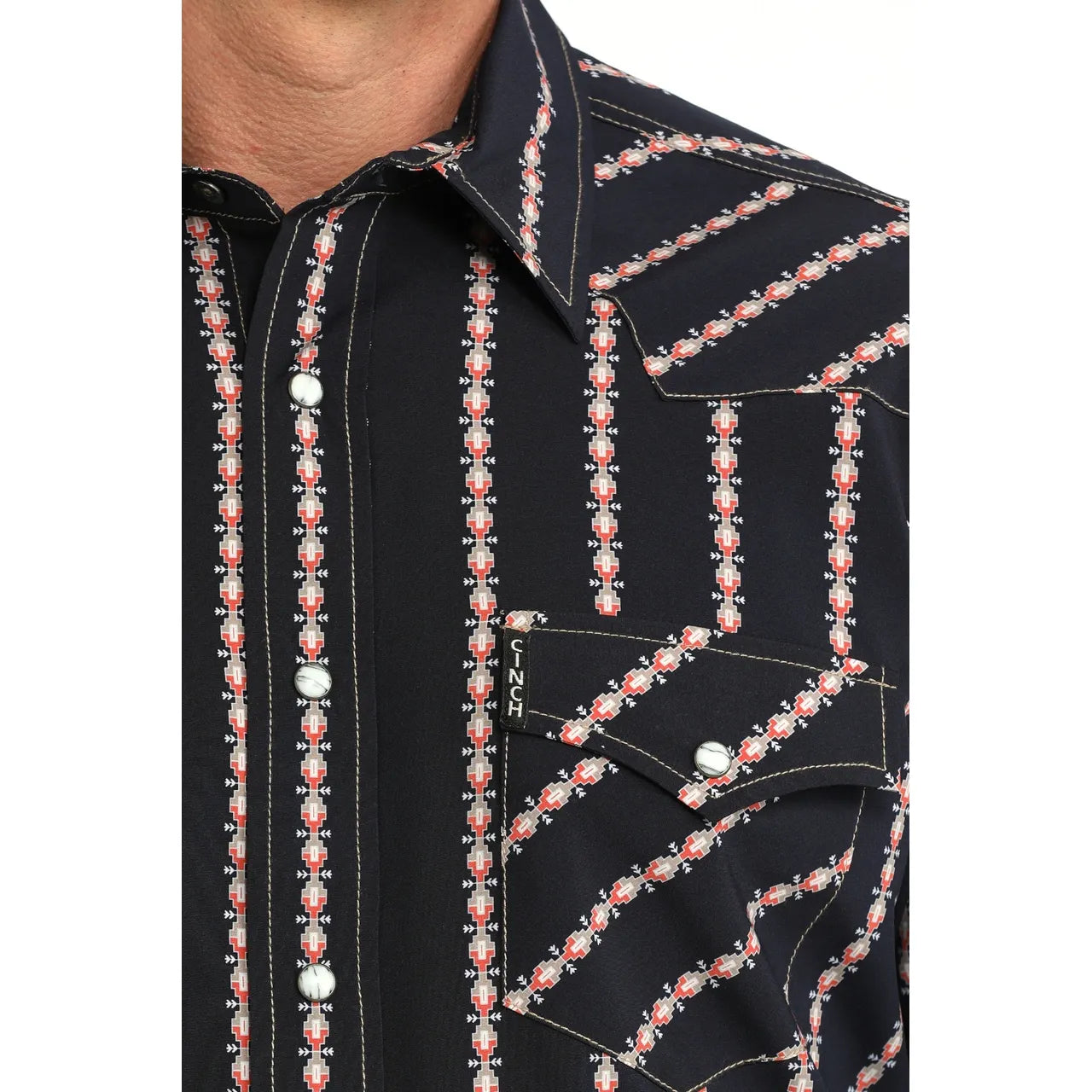 Cinch Men’s Modern Fit, Navy, Snap Shirt - MTW1303105