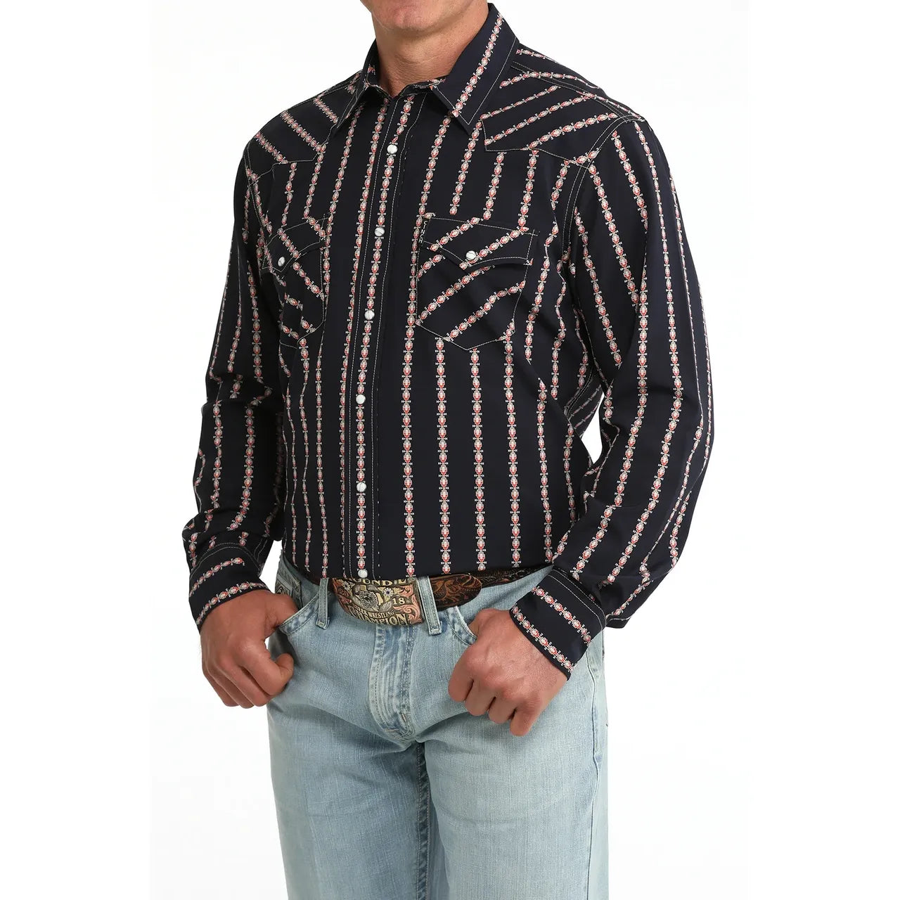 Cinch Men’s Modern Fit, Navy, Snap Shirt - MTW1303105