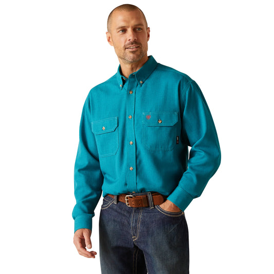 Ariat Mens Navy Fire Resistant, FR, Button Down Shirt | 10049031