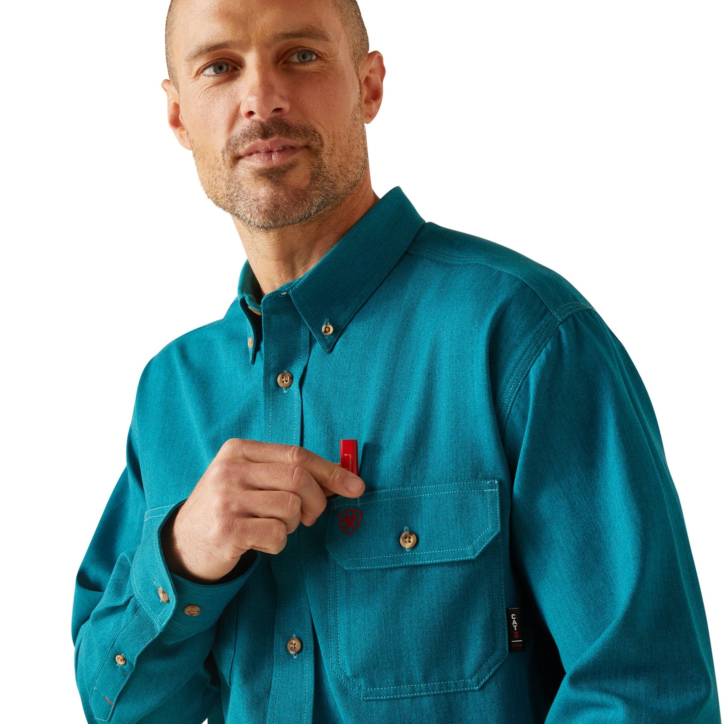 Ariat Mens Navy Fire Resistant, FR, Button Down Shirt | 10049031