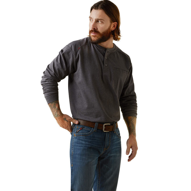 Ariat Mens, Fire Resistant, FR Work Crew, Long Sleeve TShirt | 10043775