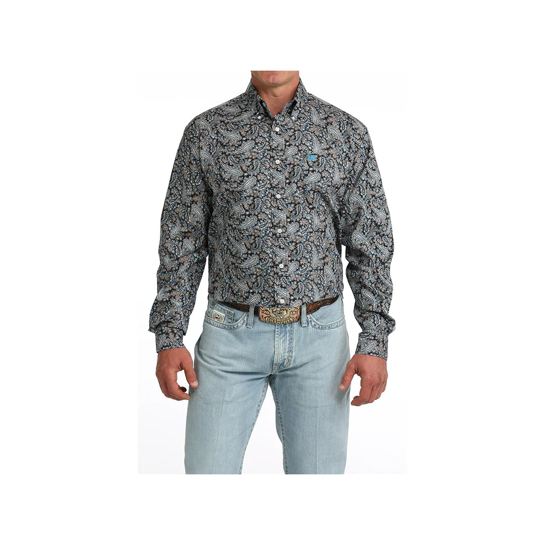 Cinch Men’s Button Down Western Shirt, Paisley , Long Sleeve, MTW1106088
