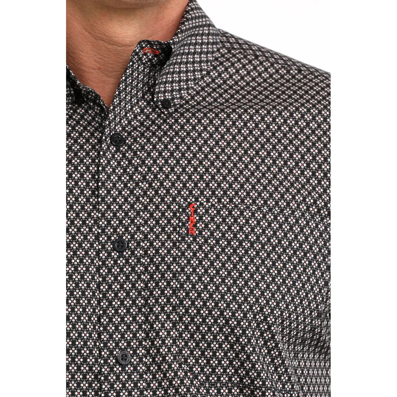 Cinch Men’s Button Down Western Shirt, Navy, Long Sleeve, MTW1347158