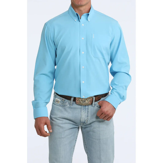 Cinch Men’s Button Down Western Shirt, Navy, Long Sleeve, MTW1347156