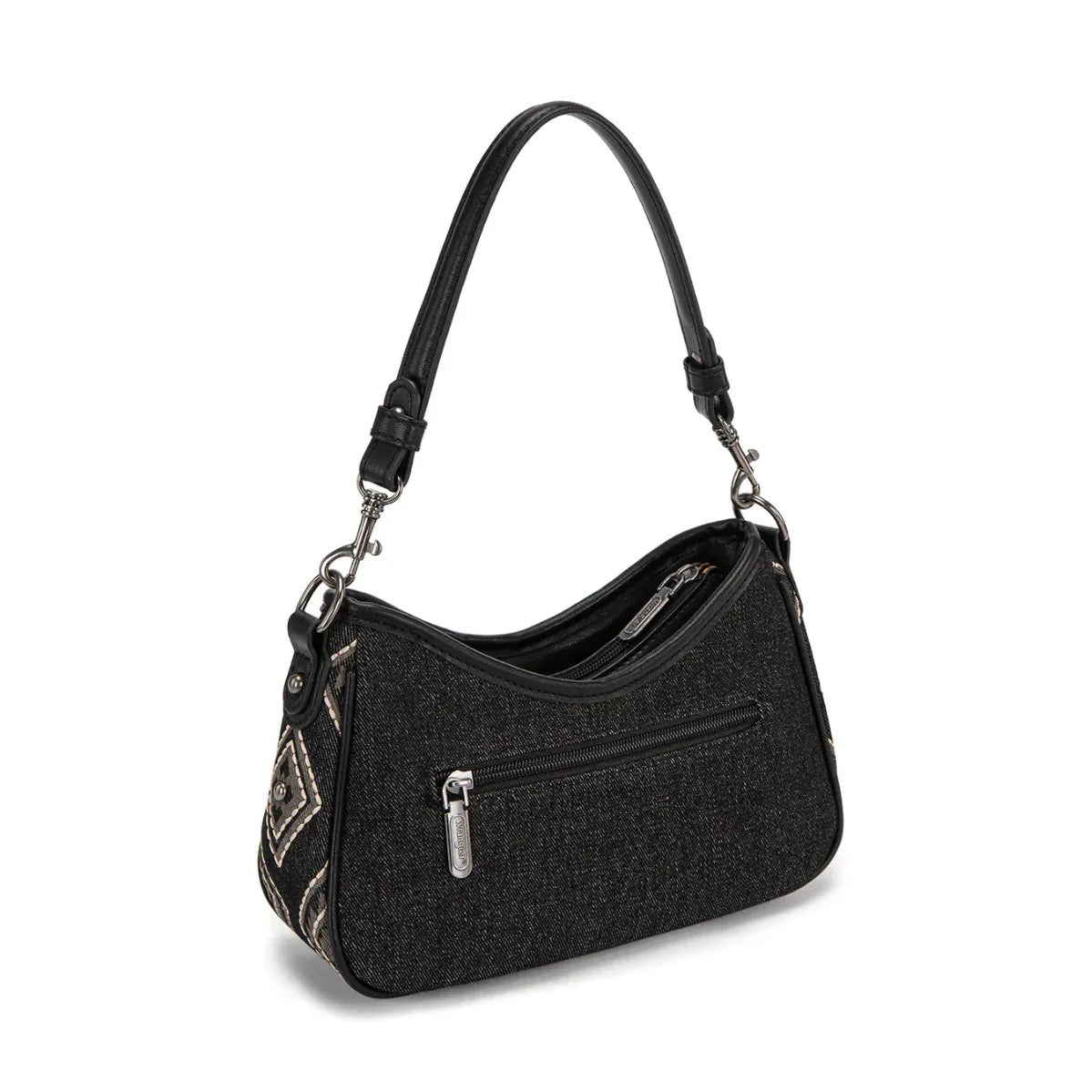 Wrangler Diamond Print Small Canvas Tote/Crossbody - WG435-8182BK