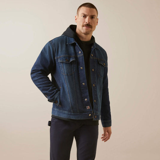 Ariat Men’s FR Durastretch Trucker Jean Jacket, Riley 10041075