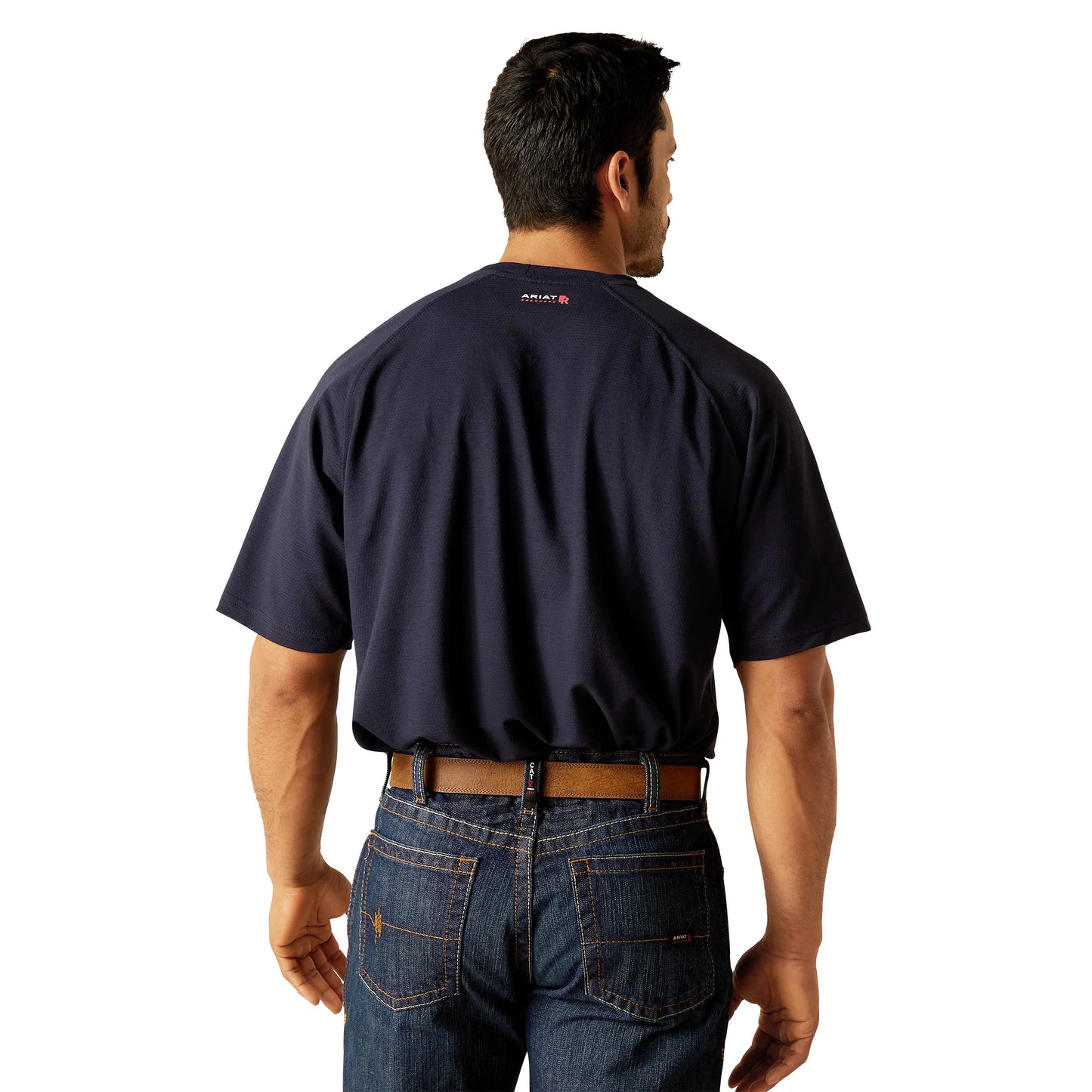 Ariat Mens, Fire Resistant, FR Work Crew, Short Sleeve Base Layer Shirt, Navy  | 10048853