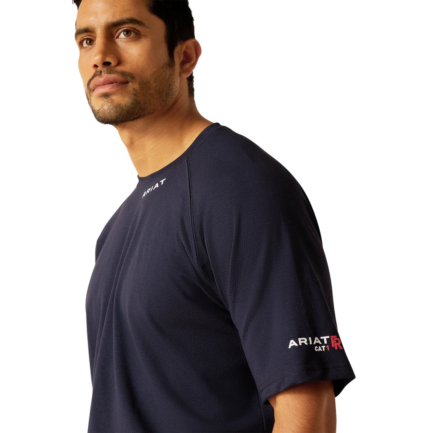 Ariat Mens, Fire Resistant, FR Work Crew, Short Sleeve Base Layer Shirt, Navy  | 10048853