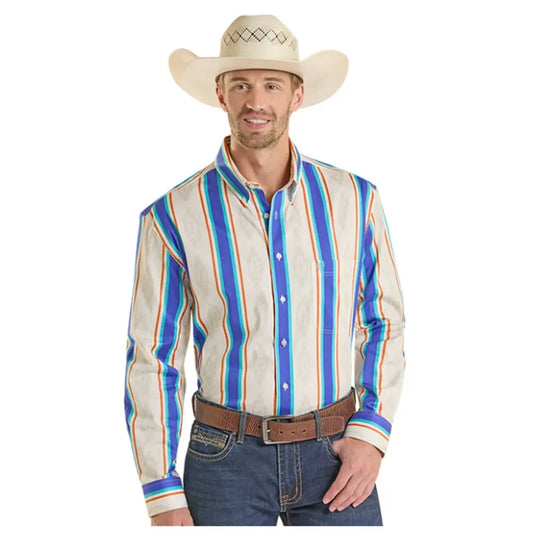 Rock & Roll Men’s Western Shirt, Brushed Popper, Long Sleeve, BMB2S08657