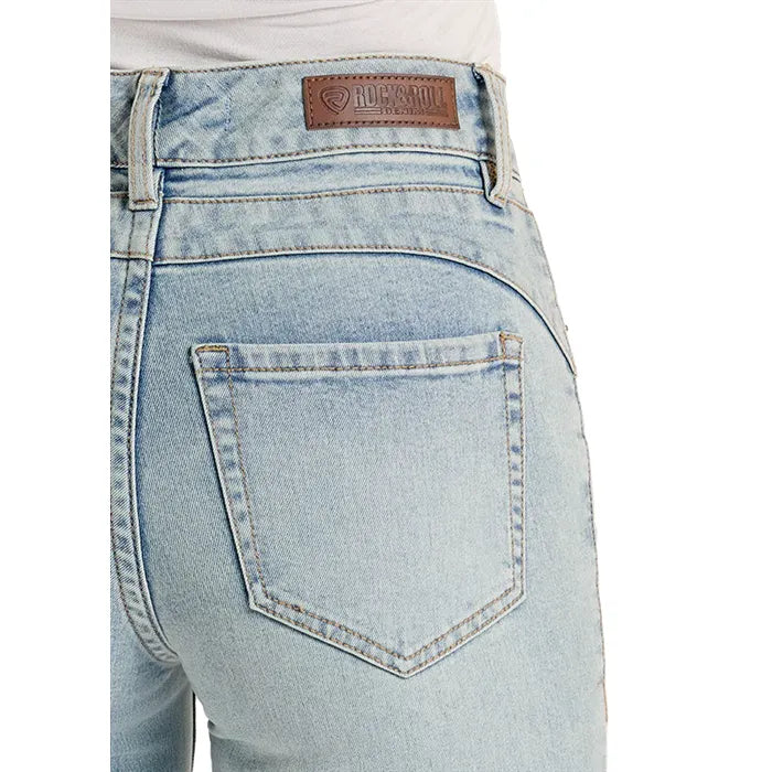 Rock & Roll Denim Trouser Jeans, High Rise, Light Wash BW5HD09093