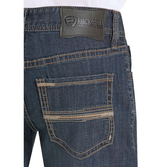 ROCK & ROLL Men’s JEAN - Regular Fit, Medium Vintage, Pistol Straight Boot, BM1PD09118
