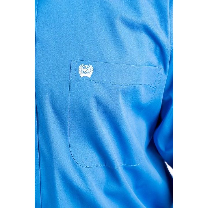 Mens Cinch Sky Blue Long Sleeve Button Up