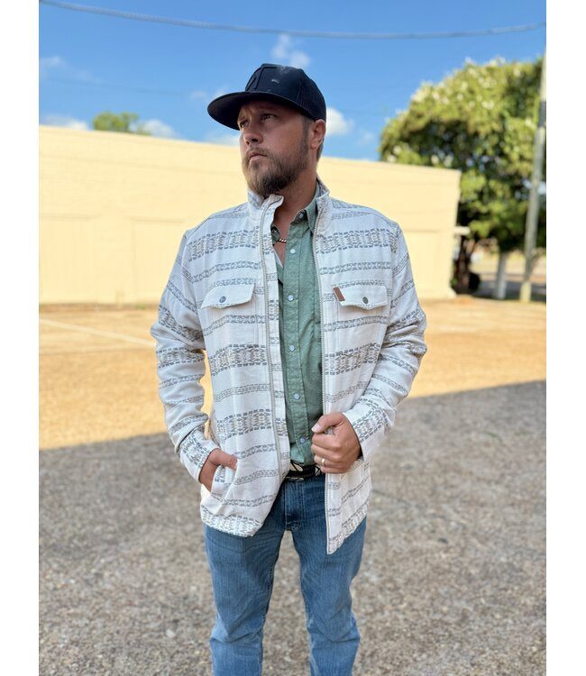 Cinch Men’s Knit Shirt Jacket Cream- MWJ1962001