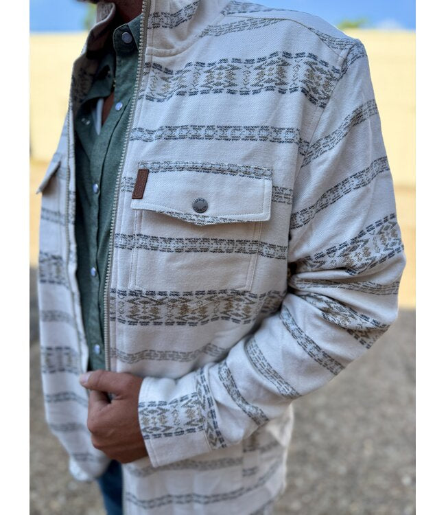 Cinch Men’s Knit Shirt Jacket Cream- MWJ1962001