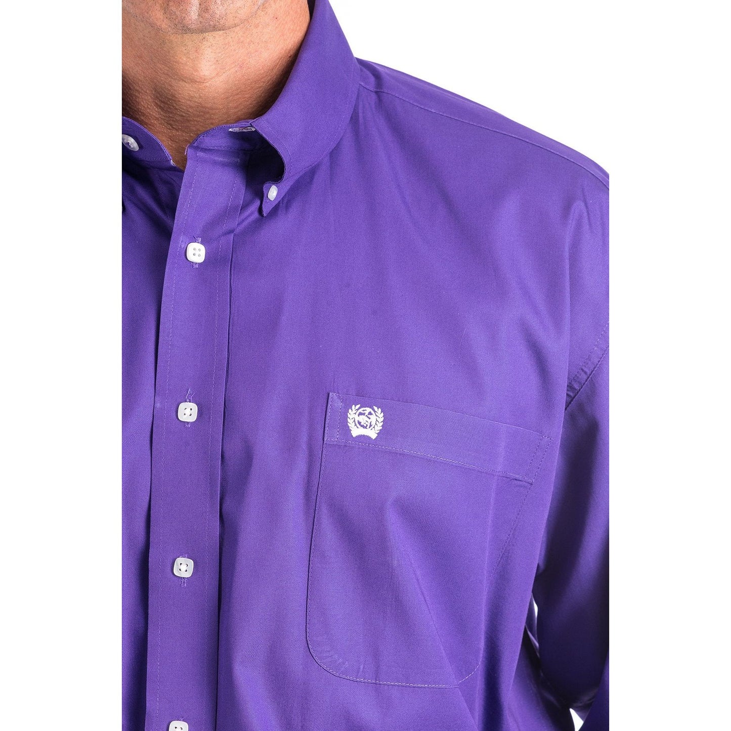 Mens Cinch Purple Long Sleeve Button Up