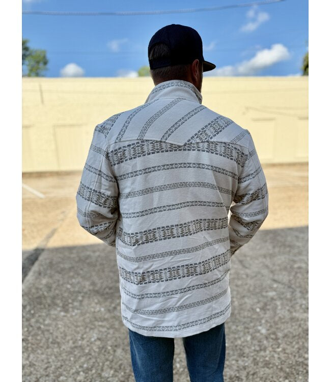 Cinch Men’s Knit Shirt Jacket Cream- MWJ1962001