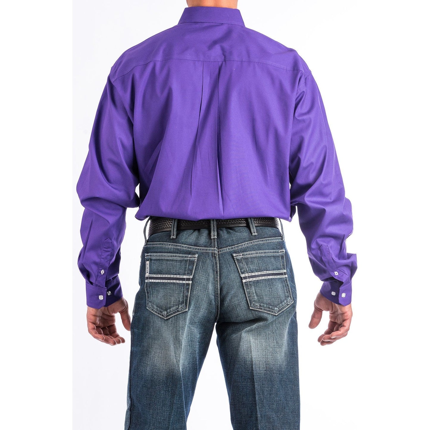 Mens Cinch Purple Long Sleeve Button Up