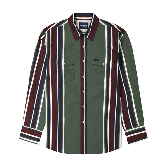 Wrangler Men's Vintage-Inspired Brushpopper Western Snap  112385788