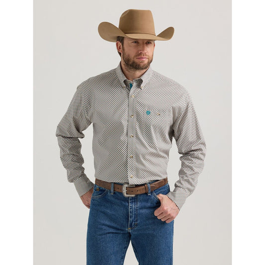 Mens Wrangler George Strait Long Sleeve Button Up