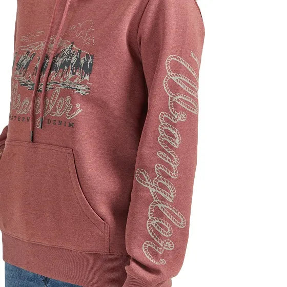 Wrangler Women’s Graphic Dusty Rose Hoodie