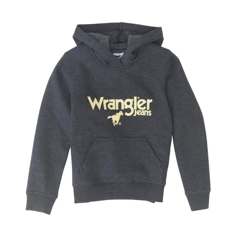 Wrangler Logo Boys Dark Grey Hoodie