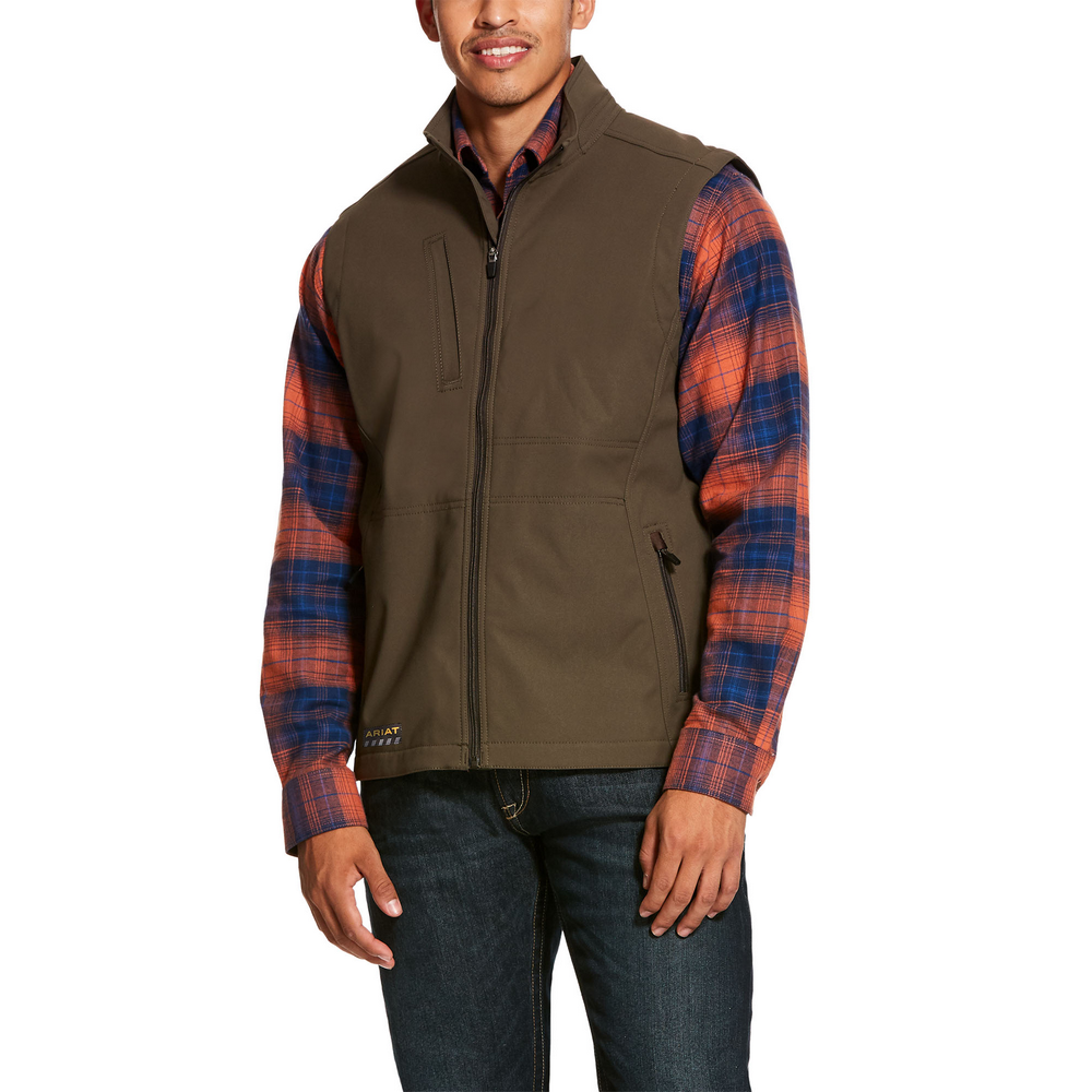 Mens Ariat Work Rebar Stretch Canvas SoftShell Vest